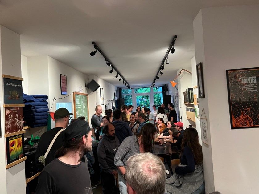 A birthday party in the back of the bar