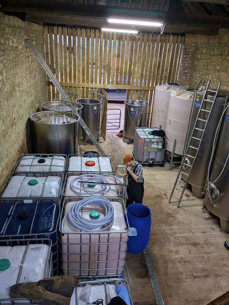 A cidery full of full tanks