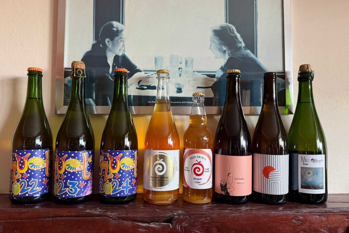 A collection of Bisquet cider bottlings