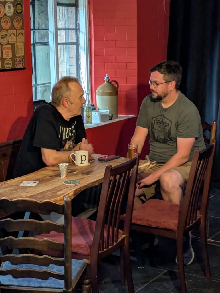 Pat talking to Jack in Jolter