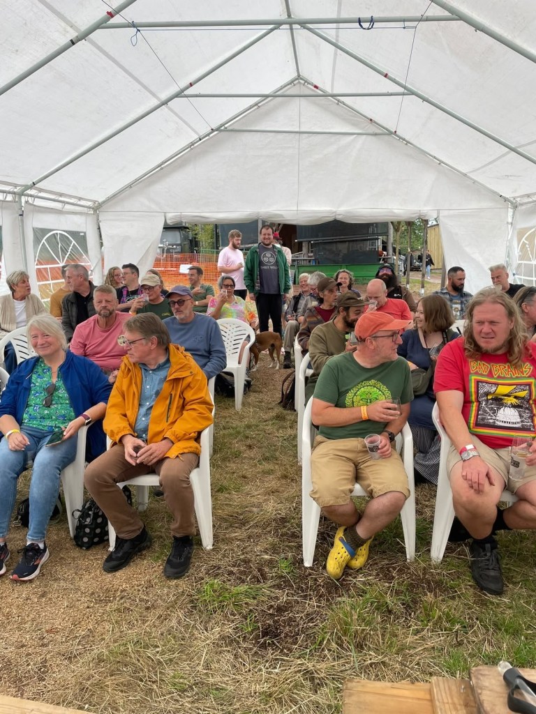 Calvados tasting in the top tent