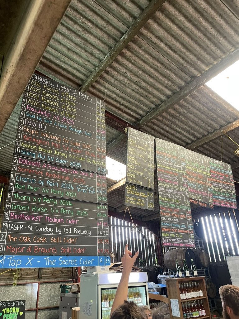 The RossFest cider board