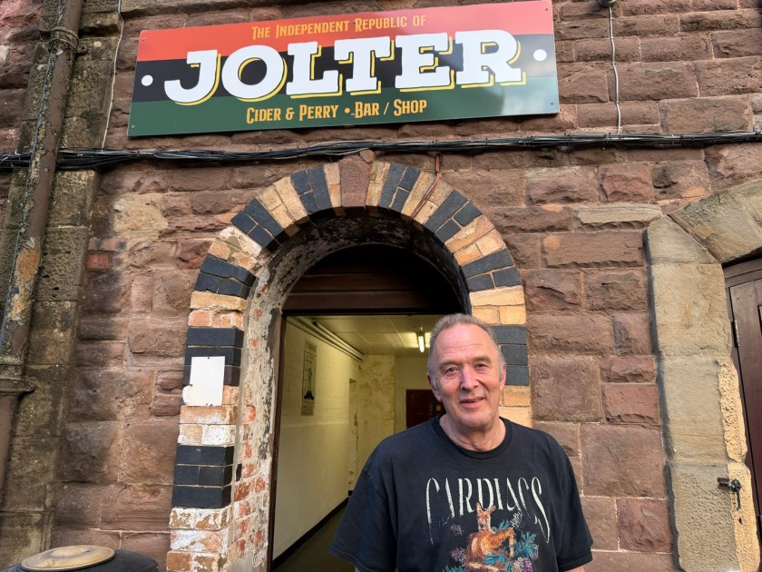 Pat outside the Independent Republic of Jolter